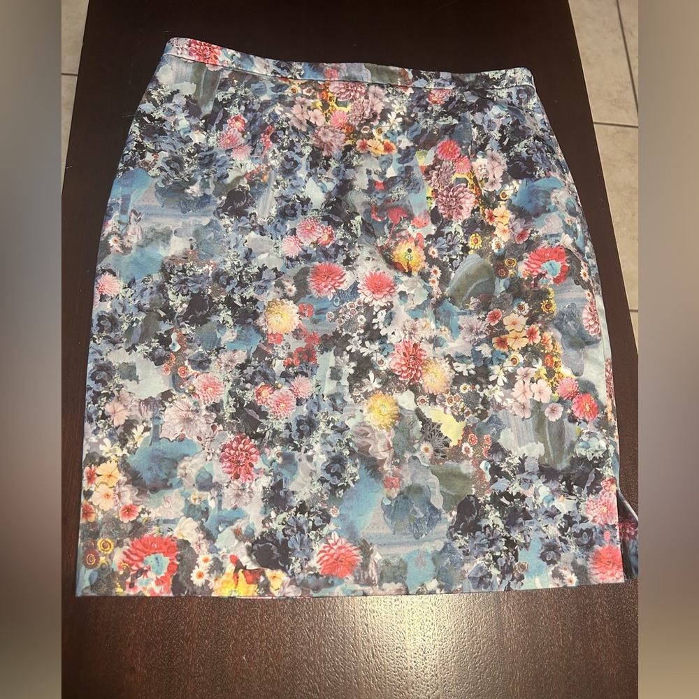 H&M Floral Pencil Skirt - Blue Multi